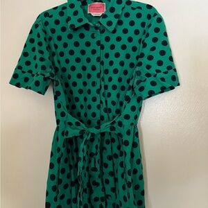 Kate Spade Green Polka Dot Dress